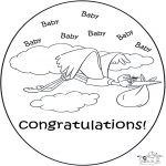 Theme coloring pages - Hurrah a baby 2