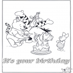 Theme coloring pages - Hurrah birthday