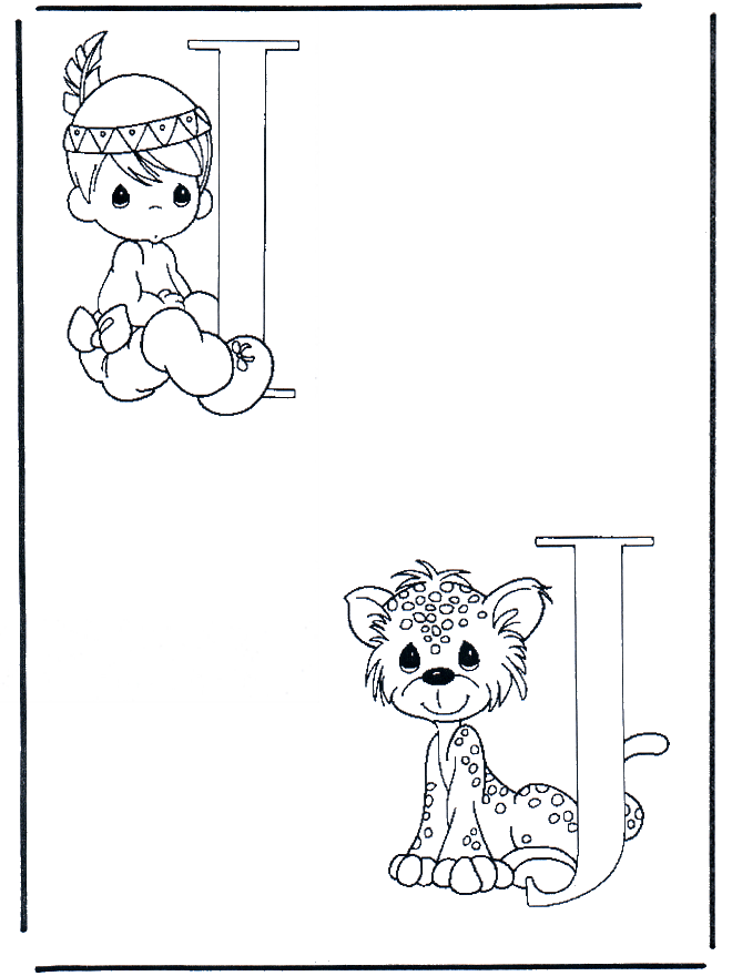 I and J - Alphabeth coloring pages