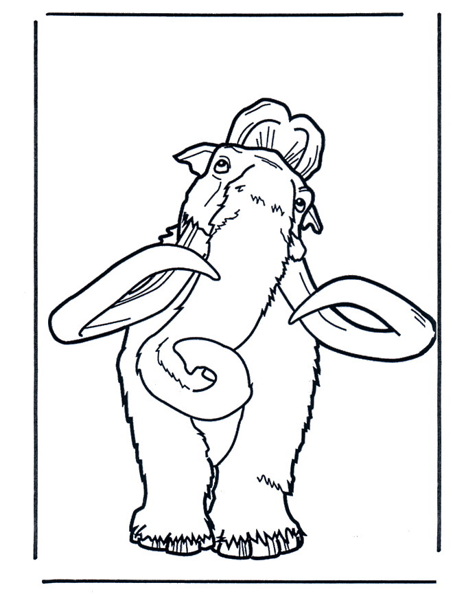 ice age characters coloring pages