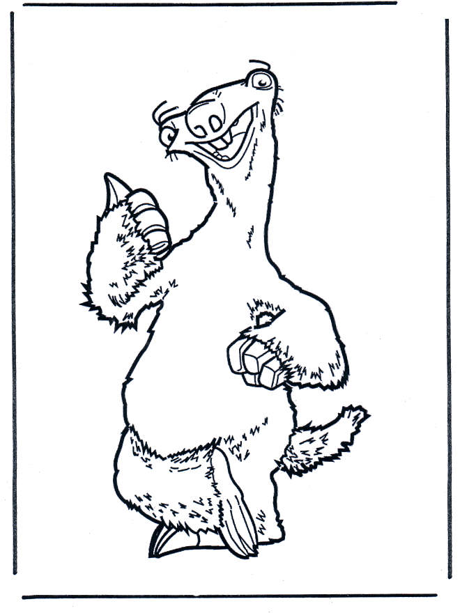 ice age characters coloring pages