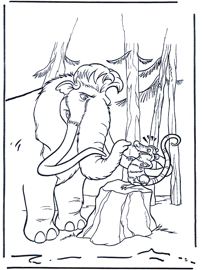 ice age characters coloring pages