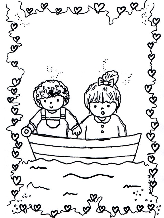 In love 1 - Children coloring page