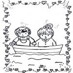 Kids coloring pages - In love 1