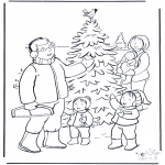 Winter coloring pages - In the snow