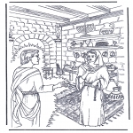 Bible coloring pages - Jesus baptisted 2