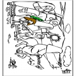 Bible coloring pages - Jesus entry into Jerusalem 7