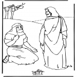 Bible coloring pages - Jesus healing