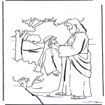 Bible coloring pages - Jesus heals