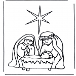 Bible coloring pages - Jesus in crib