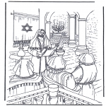 Bible coloring pages - Jesus in temple