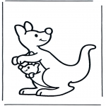 Animals coloring pages - Kangaroo 2