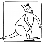 Animals coloring pages - Kangaroo 3