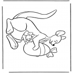 Theme coloring pages - Kangaroo with Easter egg