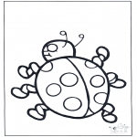 Animals coloring pages - Ladybird 2