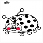 Animals coloring pages - Ladybird 3