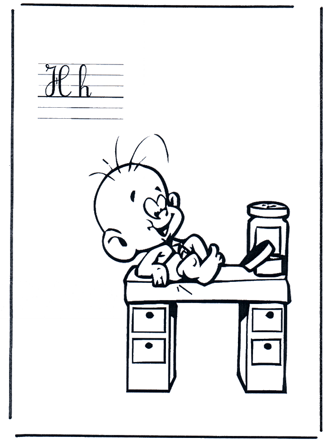 Letter H - Alphabeth coloring pages