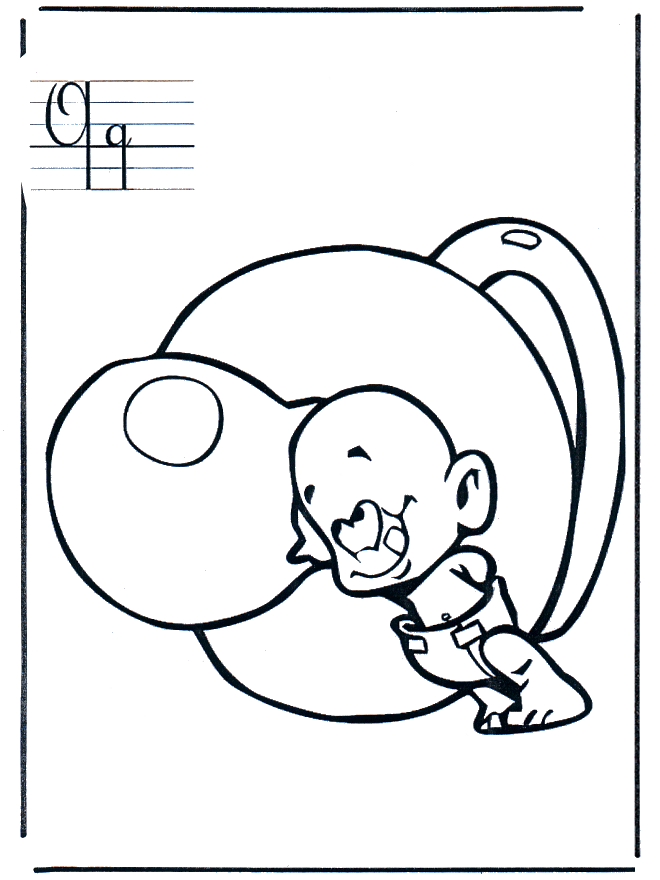 Letter Q - Alphabeth coloring pages