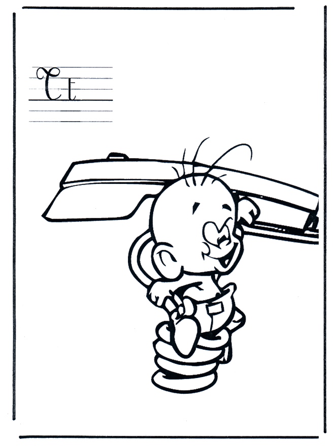 Letter T - Alphabeth coloring pages