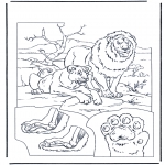 Animals coloring pages - Lions 1