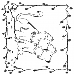 Animals coloring pages - Lions 6