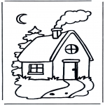 Kids coloring pages - Little cottage