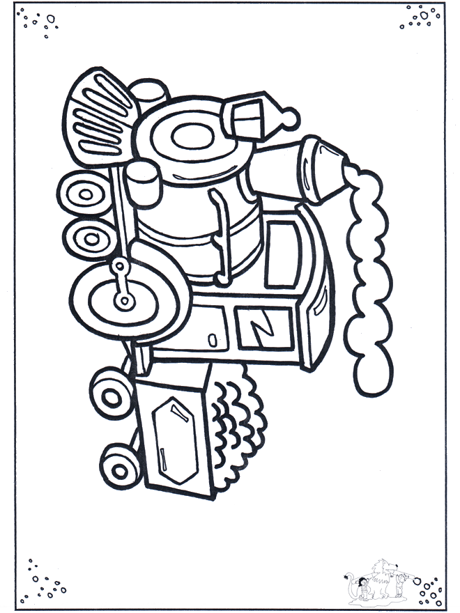 Little locomotive - Coloring page toys
