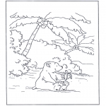 Kids coloring pages - Little Polar Bear 8