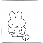 Kids coloring pages - Little rabbit with letter