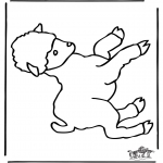 Animals coloring pages - Little sheep 1