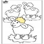 Animals coloring pages - Little sheep 3