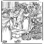 Bible coloring pages - Look for 15 jars, Sheba