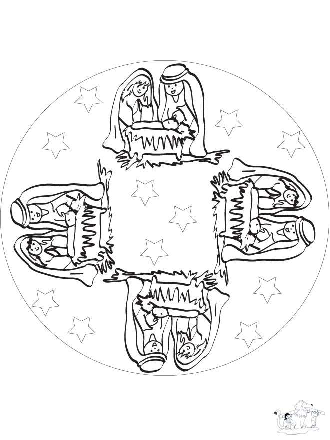 Mandala baby Jesus - children mandalas