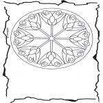 Mandala Coloring Pages - Mandala flowers 3