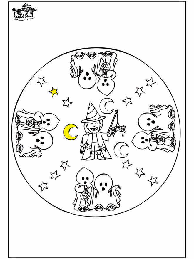 Mandala Halloween - Halloween coloring pages