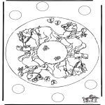 Mandala Coloring Pages - Mandala horse 1