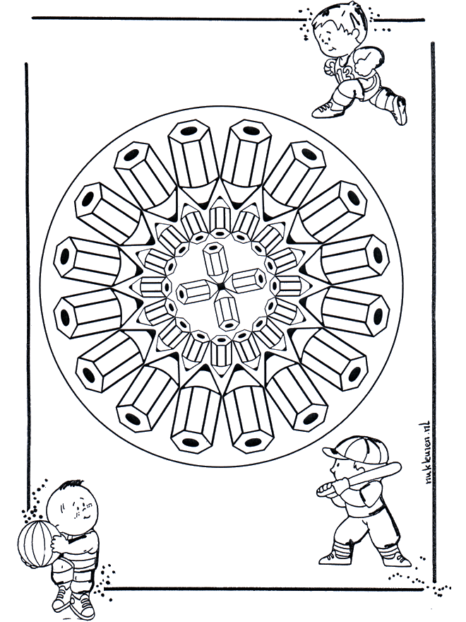 Mandala pencil - children mandalas