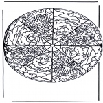 Mandala Coloring Pages - Mandala santa claus