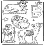 Christmas coloring pages - Manger part 3