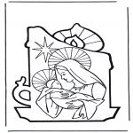 Bible coloring pages - Maria and Jesus