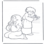 Bible coloring pages - Martha and Mary