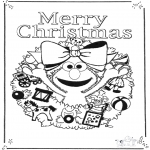 Christmas coloring pages - Merry x-mas 2