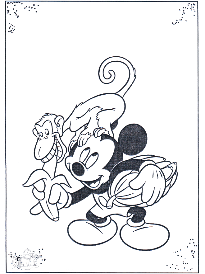 Mickey and monkey - Disney