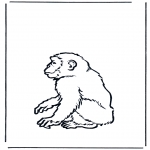 Animals coloring pages - Monkey 2