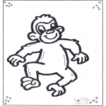 Animals coloring pages - Monkey 3