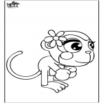 Animals coloring pages - Monkey 4