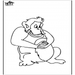 Animals coloring pages - Monkey 5