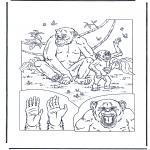 Animals coloring pages - Monkeys