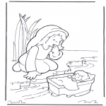 Bible coloring pages - Moses and his mother