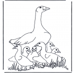 Animals coloring pages - Mother goose